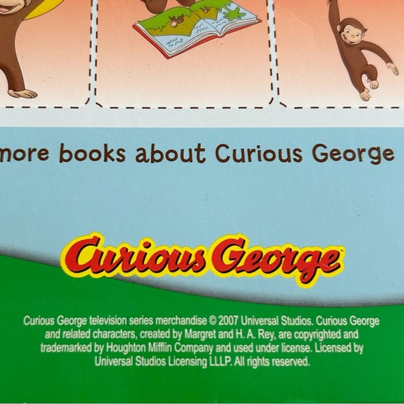 Curious George Activity and Colouring Book Monkey See Monkey Do Simon Scribbles - Picture 7 of 8